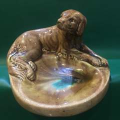 Фаянсовая статуэтка Пепельница «Собака» – Купить